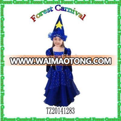 20141283 Sexy Fashion Attractive New Year Costumes Blue Moon Fairy For Girls